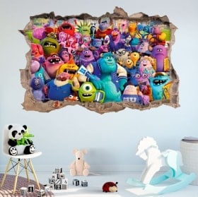 Vinilos paredes monster university 3D