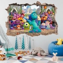 Vinilos decorativos monsters university 3D