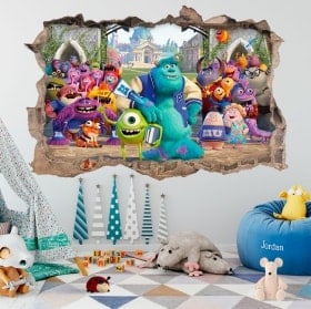 Vinilos decorativos monsters university 3D