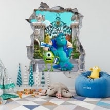 Pegatinas infantiles monsters university 3D