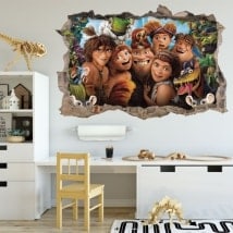 Vinilos decorativos 3D Los Croods