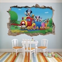 Vinilos infantiles Mickey Mouse y sus amigos 3D
