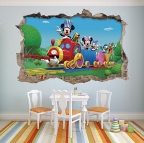 Vinilos infantiles Mickey Mouse y sus amigos 3D