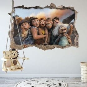 Vinilos infantiles 3D Los Croods