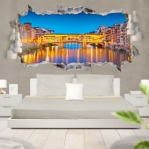Vinilos 3D panorámica Florencia Italia