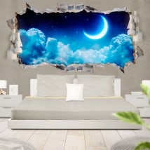Vinilos luna y estrellas 3D