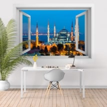 Vinilos mezquita azul o del Sultán Ahmed Estambul 3D