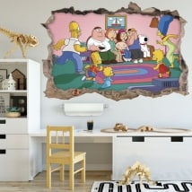 Vinilos y pegatinas Los Simpsons Guy 3D