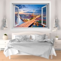 Vinilos decorativos atardecer Berlín Alemania 3D