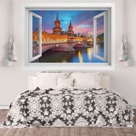 Vinilos paredes puente de Oberbaum Berlín 3D