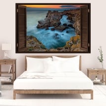 Vinilos decorativos atardecer Tyulenovo Bulgaria 3D