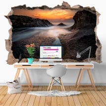 Vinilos decorativos atardecer mar negro Bulgaria 3D