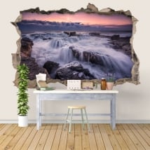 Vinilos decorativos amanecer en el mar 3D