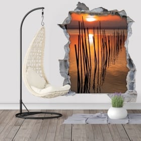 Vinilos decorativos atardecer Albufera Valencia 3D