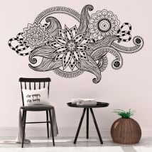 Vinilos decorativos tribal flores vintage