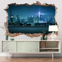 Vinilos decorativos ciudad Kuala Lumpur Malasia 3D