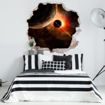 Vinilos decorativos planetas y cosmos 3D