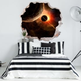 Vinilos decorativos planetas y cosmos 3D