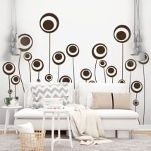 Vinilos decorativos flores círculos
