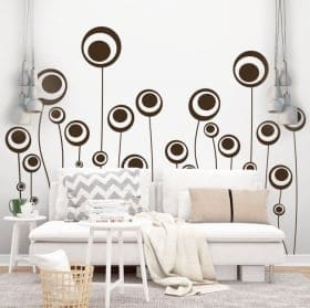 Vinilos decorativos flores c&iacute;rculos