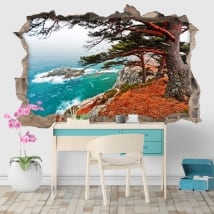 Vinilos árbol cedro en Rocky Island 3D