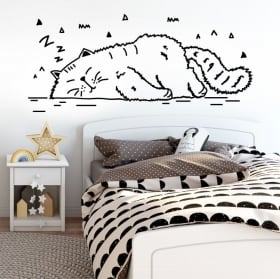 Vinilos decorativos la siesta del gato