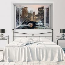 Vinilos ventana Central Park Nueva York 3D