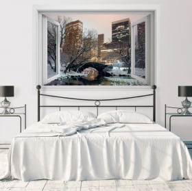 Vinilos ventana Central Park Nueva York 3D