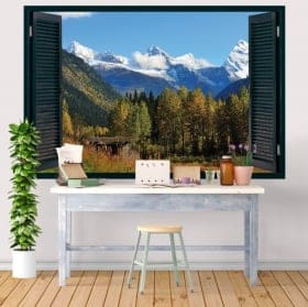 Vinilos decorativos Canad&aacute; parque nacional Banff 3D
