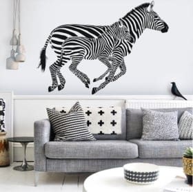 Vinilo decorativo de pared zebras