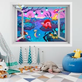 Vinilos infantiles fantasía animal 3D