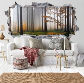 Vinilos decorativos árboles en el bosque 3D