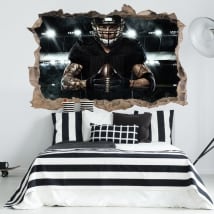 Vinilos jugador Fútbol Americano 3D
