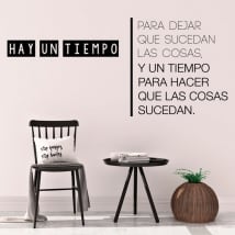 Vinilos decorativos frase hay un tiempo