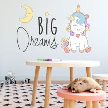 Vinilos decorativos unicornio frase