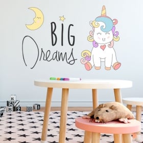 Vinilos decorativos unicornio frase