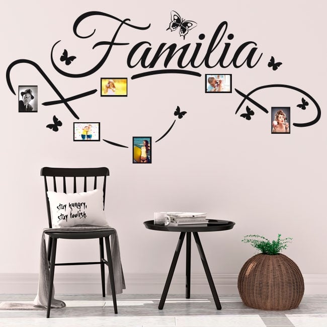 vinilo pared para poner fotos de familia decorativo