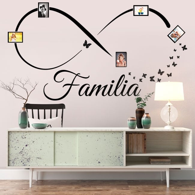 vinilo pared para poner fotos de familia decorativo