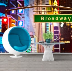 Fotomurales señal Broadway New York 3D