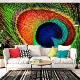 Fotomurales pluma Pavo Real