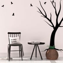 Vinilos decorativos árbol y aves