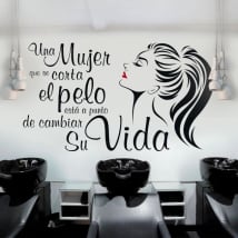 Vinilos peluquerías frase coco chanel