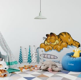Vinilos decorativos garfield durmiendo