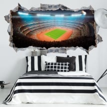 Vinilos decorativos estadio fútbol y atletismo 3d