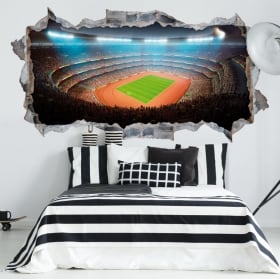 Vinilos decorativos estadio fútbol y atletismo 3d
