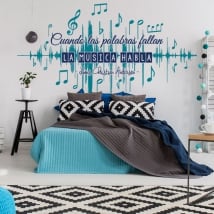 Vinilos decorativos paredes frases música