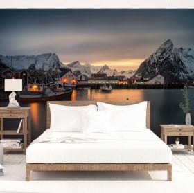 Murales de pared islas lofoten noruega