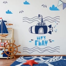 Vinilos infantiles submarino let's play