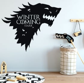 Vinilo paredes juego de tronos winter is coming stark