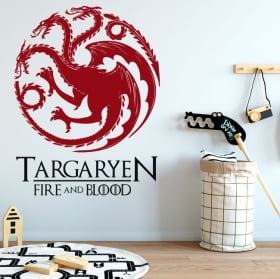 Vinilos decorativos juego de tronos fire and blood